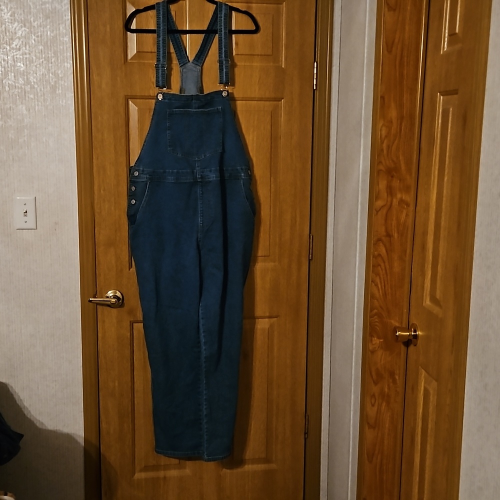 Plus size denim overall